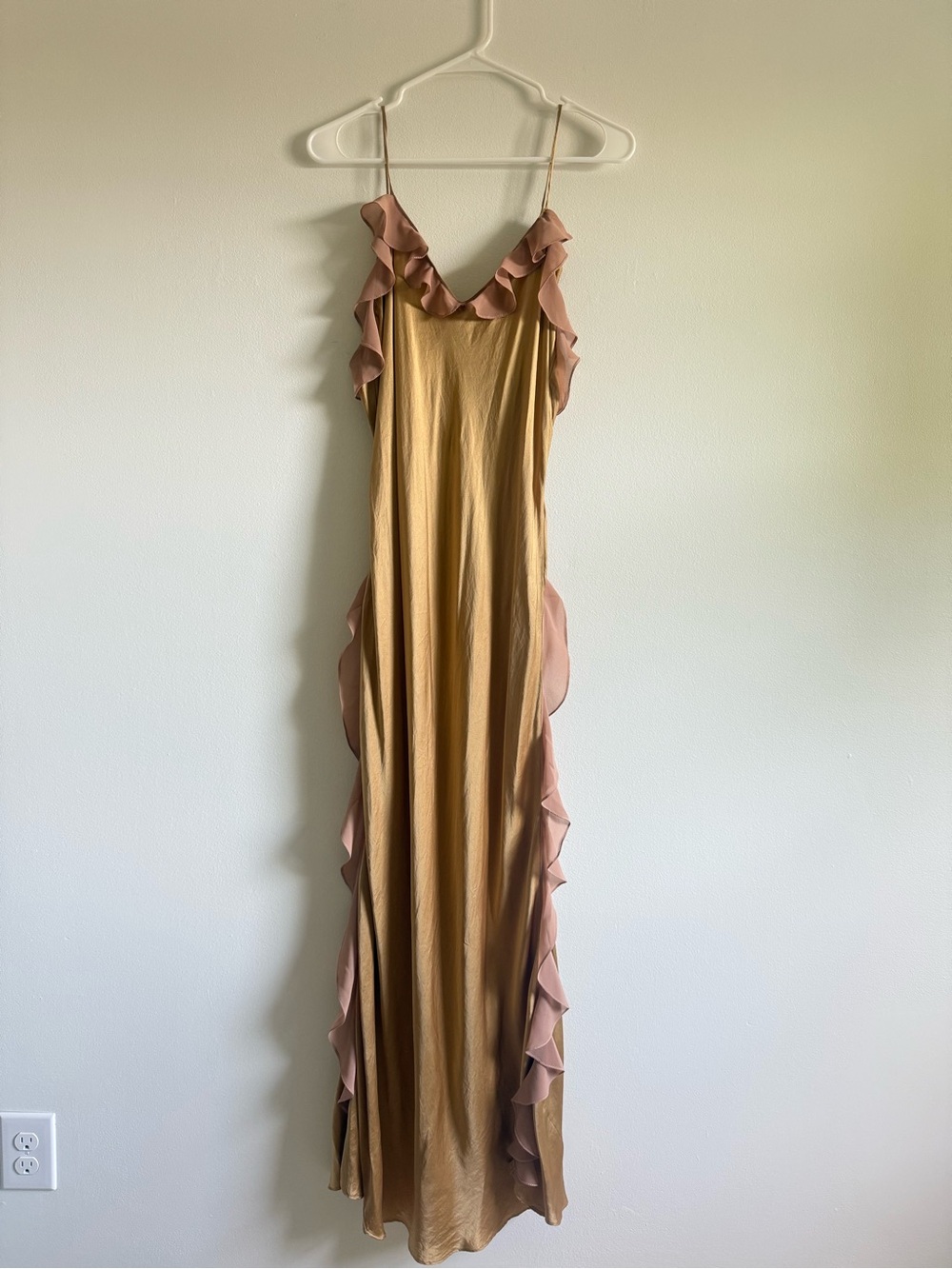 Victoria's Secret Maxi Dress with Blush Ruffle Trim